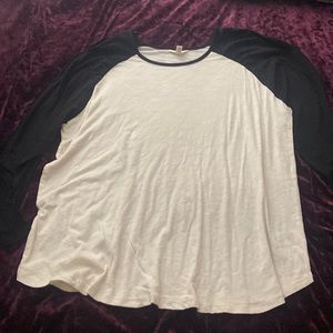 Long sleeves jersey tshirt plus size